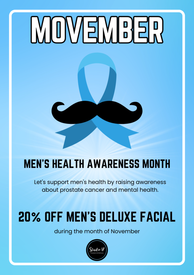 20% off Men's Deluxe Facial in November